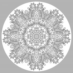 Coloring adult mandala by karakotsya 1