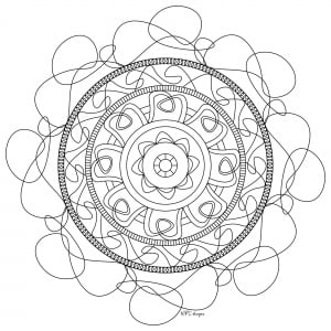 Coloring adult mandala mpc design 6