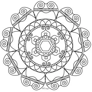Mandala with arabesques
