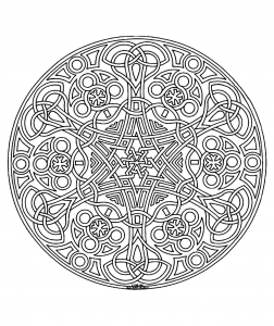 Coloring free mandala difficult for adult to print : 14