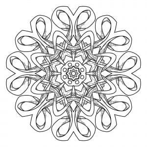 Abstract decorative Mandala (Coloring Page)