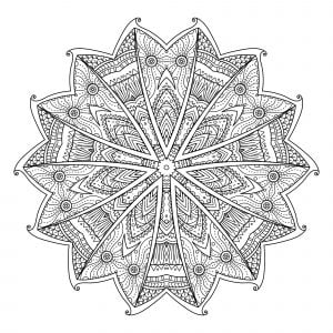 Abstract decorative background (Mandalas Coloring Page)