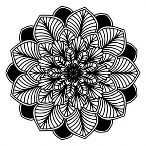 Black & White Mandala (Coloring Page)