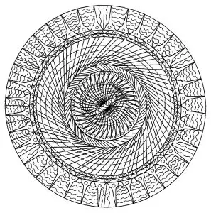 Concentric spiral with wavy petals