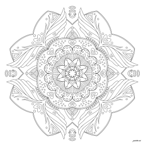 Mandala with little angels