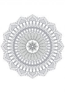 Zen & Anti-Stress Mandala - 7 (Coloring Page)