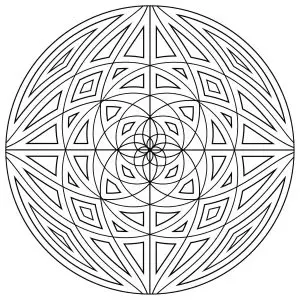 Mandala concentric lines