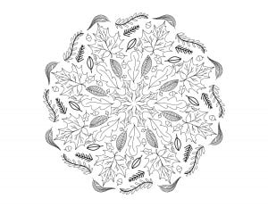 Autumn Mandala (Coloring Page)
