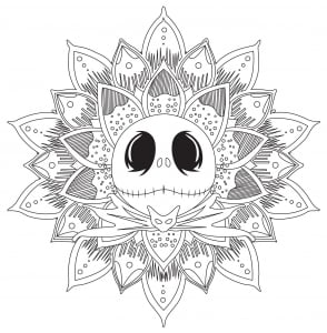 Coloring mandala jack skellington