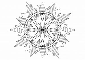 Mandala Pyramide (Coloring Page)