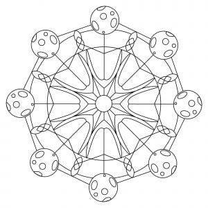 Sun & Moon Mandala (Coloring Page)