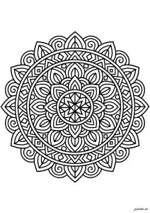 Mandala with Hypnotic Geometric Patterns