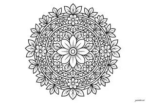 Floral symphony in delicate mandala