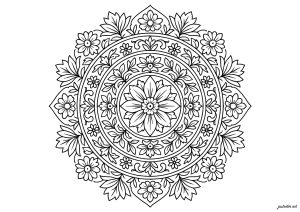 Symmetrical Floral Mandala