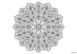 Symmetrical Floral Mandala