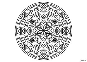 Geometric mandala with hypnotic patterns
