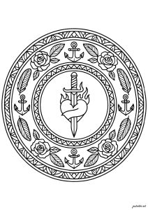 Heart and sword mandala