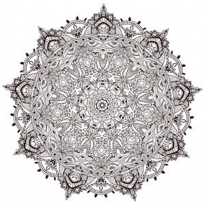 Coloring page very detailled mandala by anvino