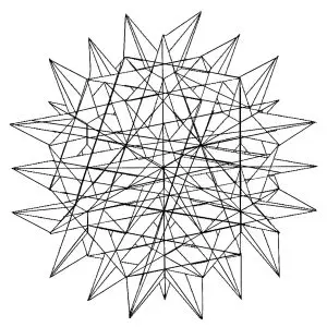 Geometric star rosette