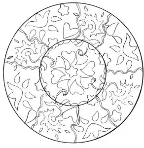 Adult heart mandalas
