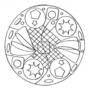 Coloring page adult simple mandalas