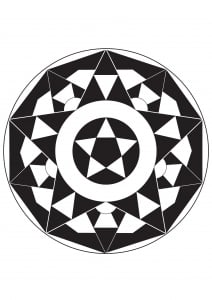 Coloring page adults mandala star