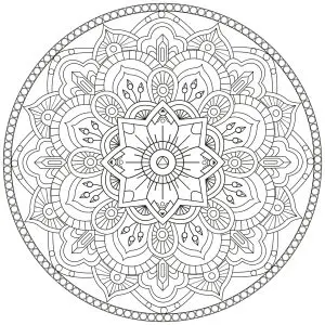 Geometric floral mandala