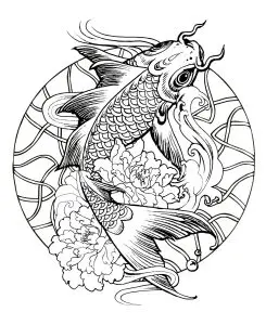 Mandala fish carp