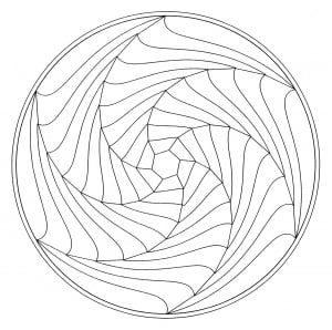 A simple optical illusion in a Mandala (Coloring Page)