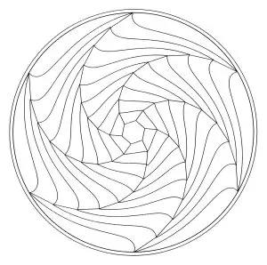 A simple optical illusion in a Mandala