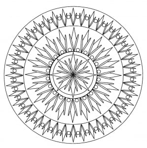 Simple Mandala (2) (Coloring Page)