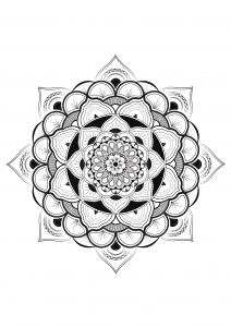 Coloring pages flower mandala by louise