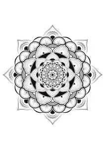 Half circle floral rosette