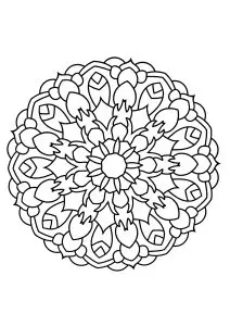 Mandala with thick strokes