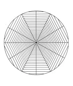 Free mandala to color : spider cobweb