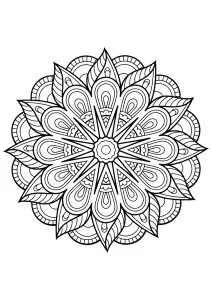 Mandala from free coloring books for adults - 1