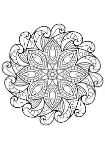 Mandala from free coloring books for adults - 2