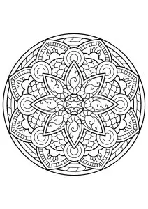 Mandala from free coloring books for adults - 4