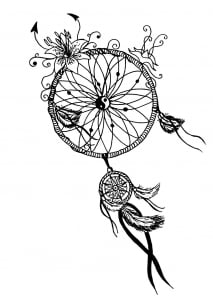Dreamcatcher Mandala (Coloring Page)