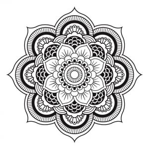 Mandala to download free simple flower