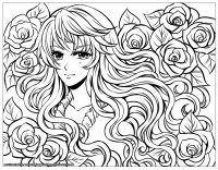 coloring-page-manga-girl-with-flowers-by-flyingpeachbun