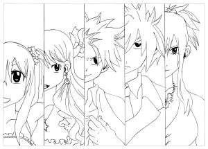 Coloring page manga fairy tail krissy
