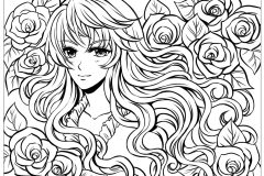 Printable Manga / Anime coloring sheets for adults