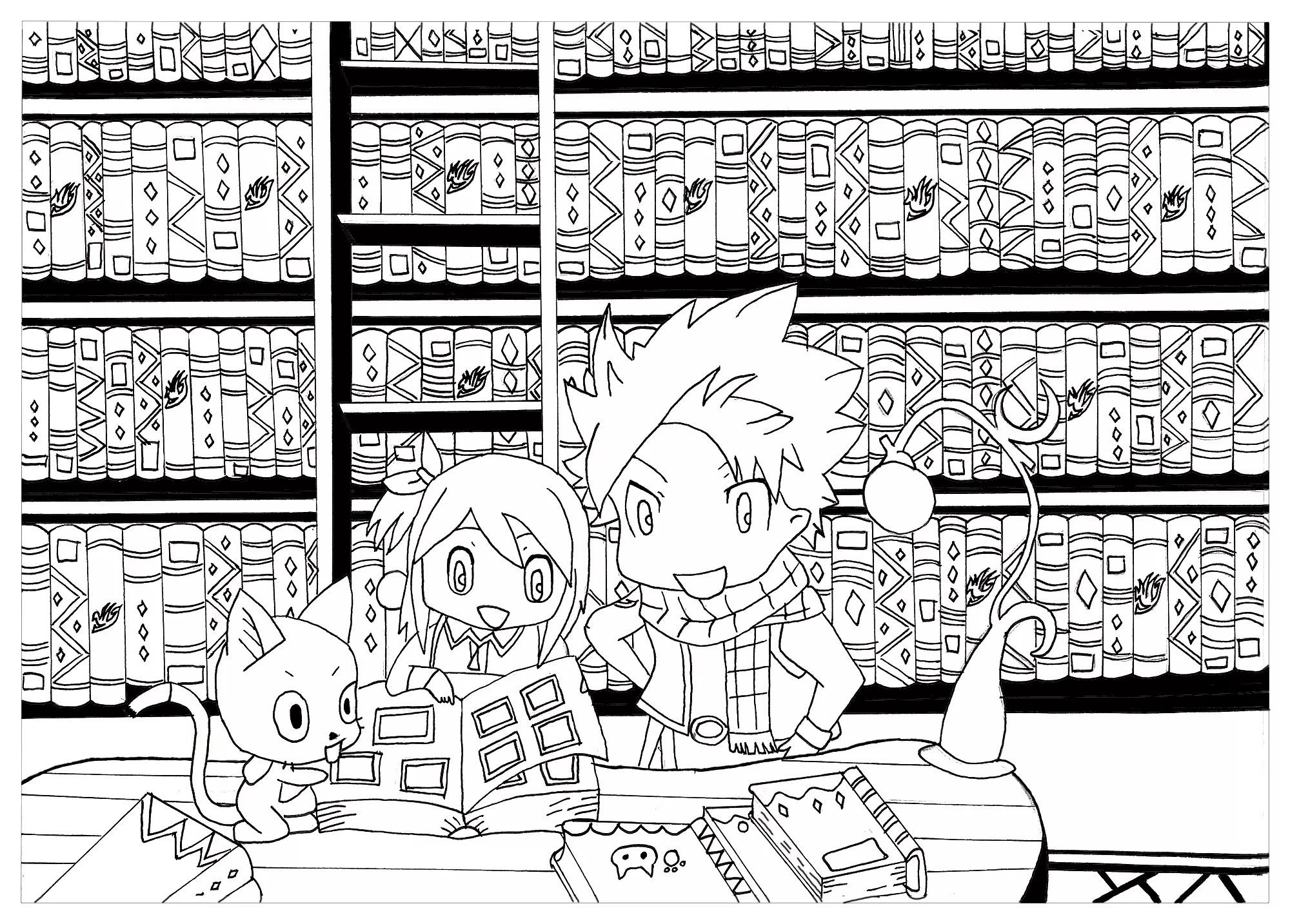 Coloring manga chibi fairy tail krissy