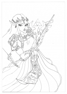 anime warrior coloring pages