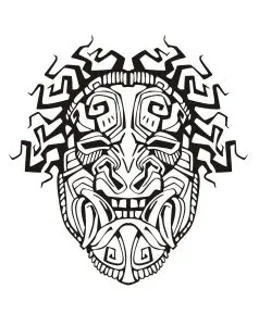 Mask inspiration inca mayan aztec 1
