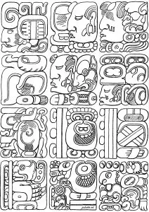 Mayan glyphs
