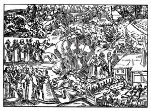 Printable Middle age Coloring Page for adults : Sabbats-witches