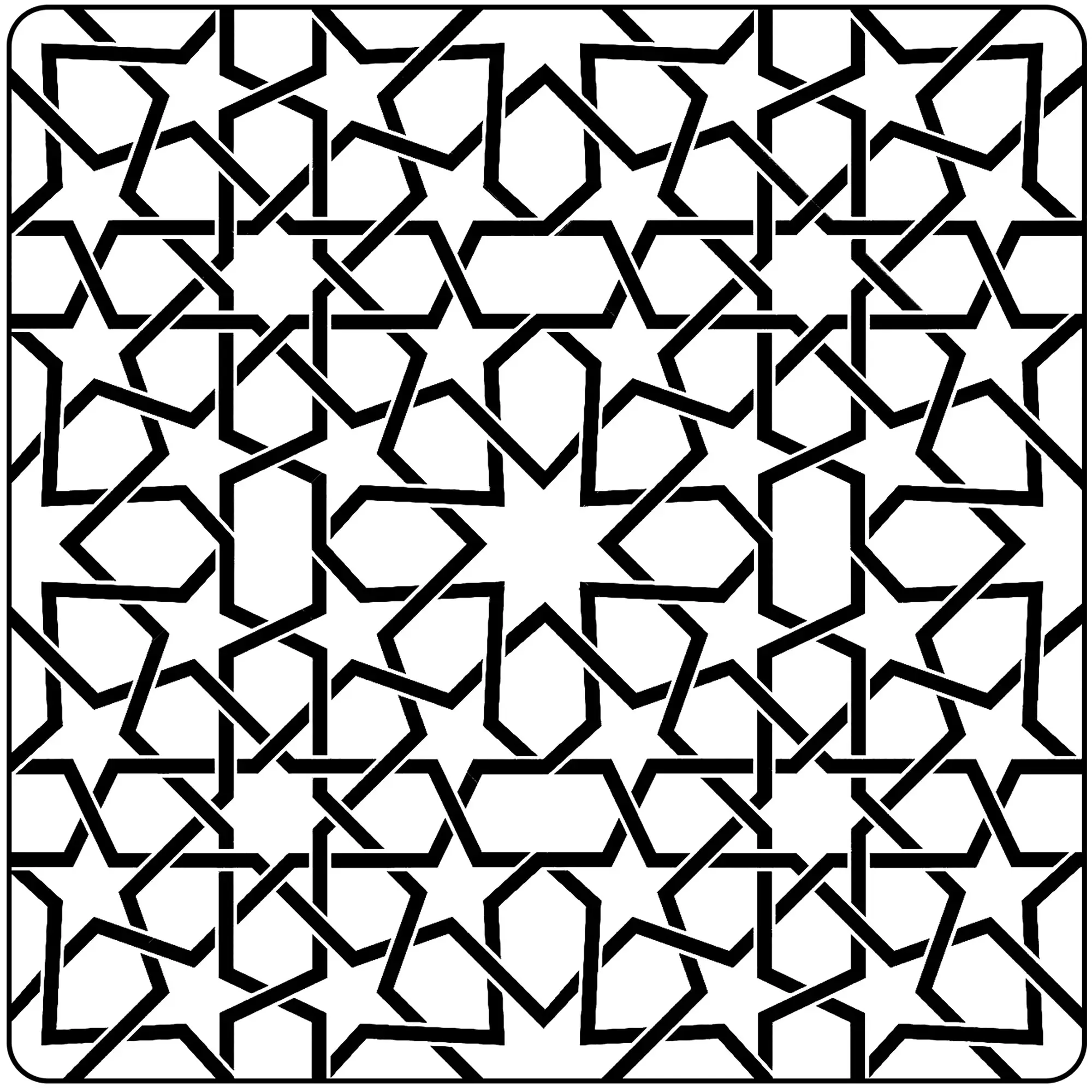 Moorish art - unfinished lines (Printable Coloring Page for adults)