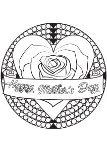 Coloring page adult mother day by allan